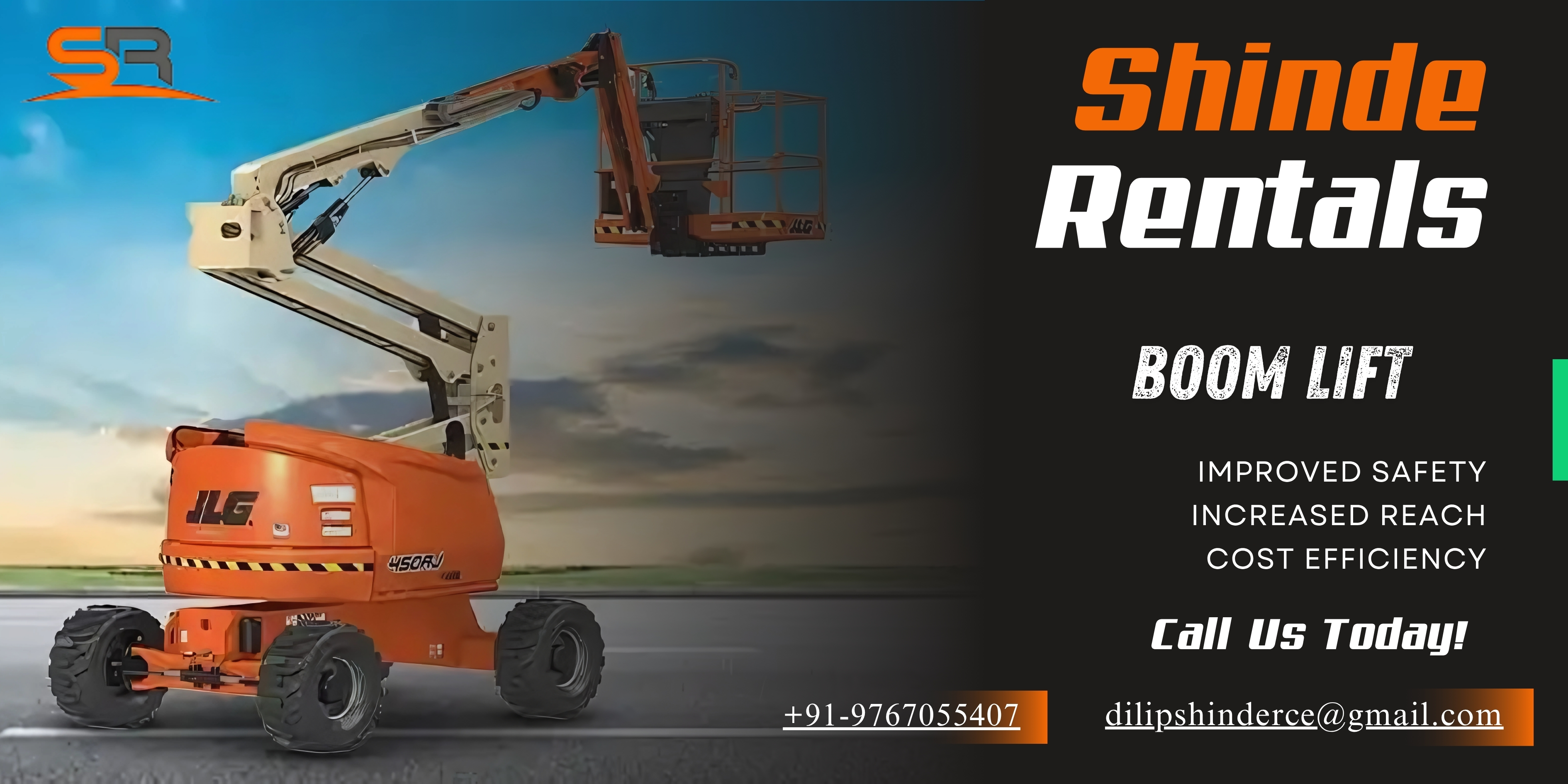 Boom Lift rental services in Pune for construction sites